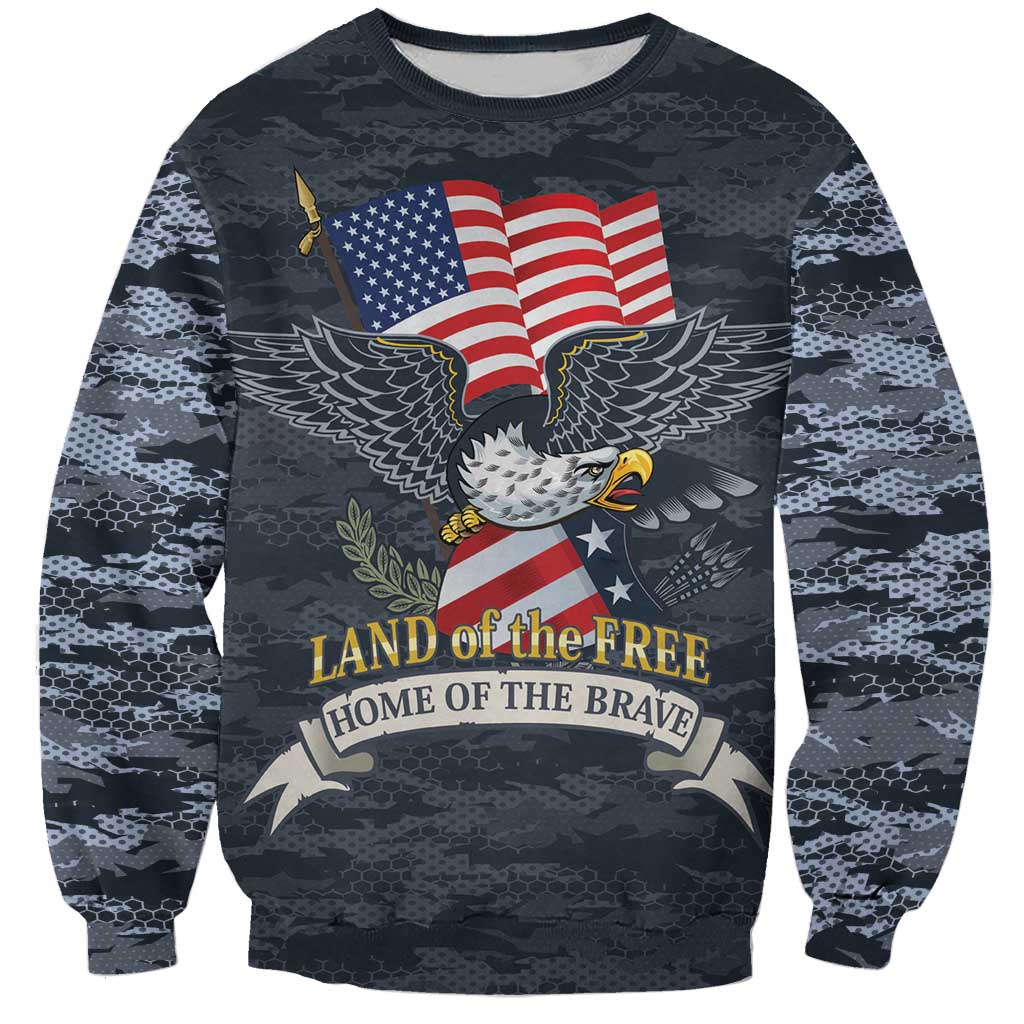 Brave Souls Remembered Patriotic Military Tribute Art Sweatshirt