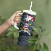 Brave Souls Remembered Patriotic Military Tribute Art Tumbler With Handle