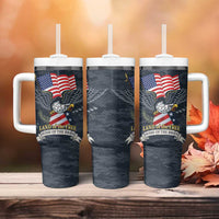 Brave Souls Remembered Patriotic Military Tribute Art Tumbler With Handle