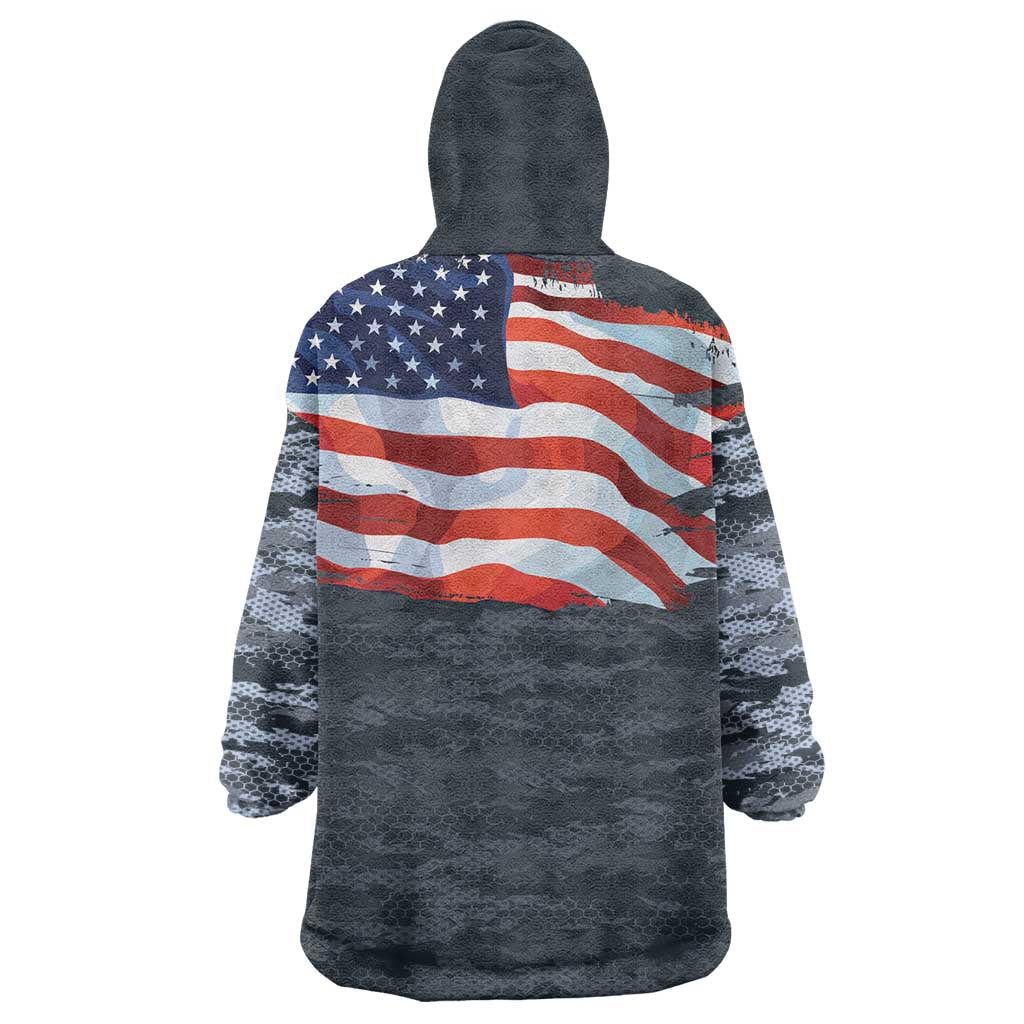 Brave Souls Remembered Patriotic Military Tribute Art Wearable Blanket Hoodie