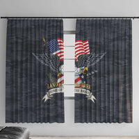 Brave Souls Remembered Patriotic Military Tribute Art Window Curtain