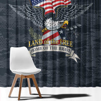 Brave Souls Remembered Patriotic Military Tribute Art Window Curtain