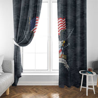 Brave Souls Remembered Patriotic Military Tribute Art Window Curtain