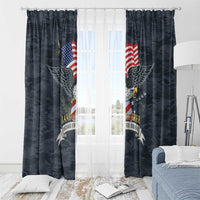 Brave Souls Remembered Patriotic Military Tribute Art Window Curtain