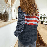 Brave Souls Remembered Patriotic Military Tribute Art Women Casual Shirt