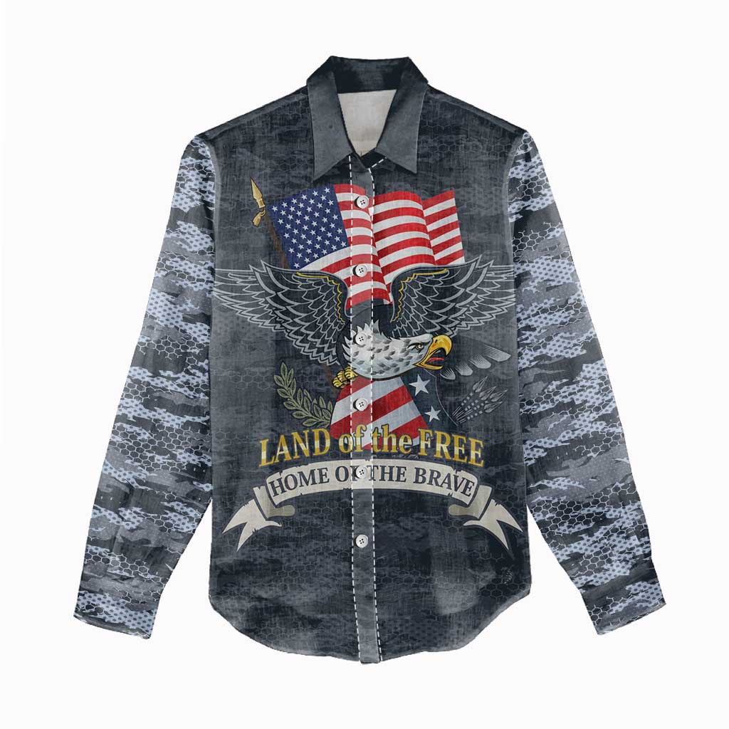 Brave Souls Remembered Patriotic Military Tribute Art Women Casual Shirt