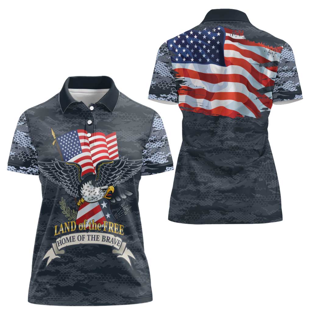 Brave Souls Remembered Patriotic Military Tribute Art Women Polo Shirt