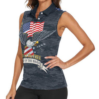 Brave Souls Remembered Patriotic Military Tribute Art Women Sleeveless Polo Shirt