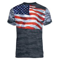 Brave Souls Remembered Patriotic Military Tribute Art Women V-Neck T-Shirt