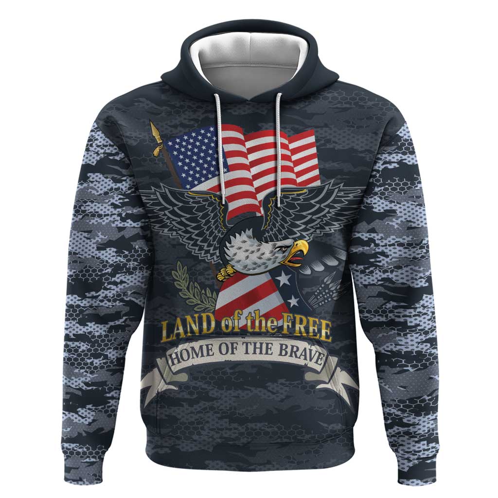 Brave Souls Remembered Patriotic Military Tribute Art Zip Hoodie