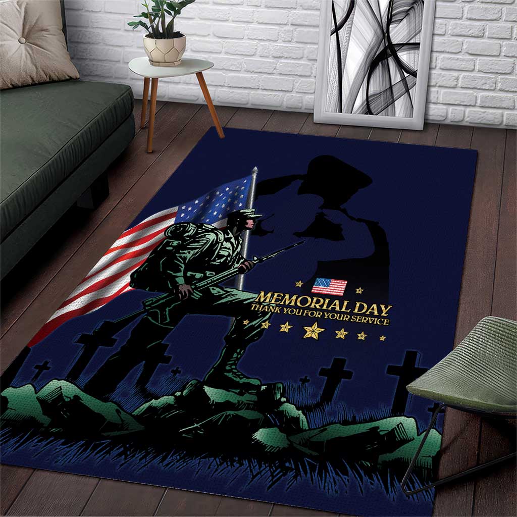 Memorial Day Veteran Remember and Honor Area Rug