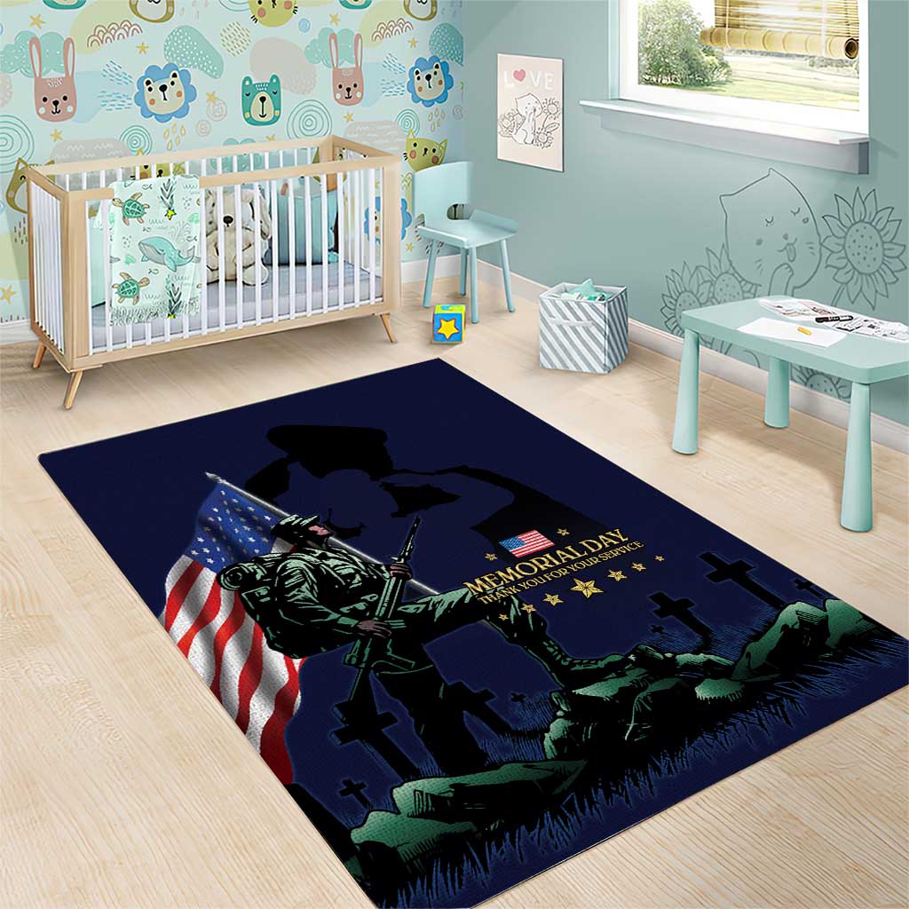 Memorial Day Veteran Remember and Honor Area Rug