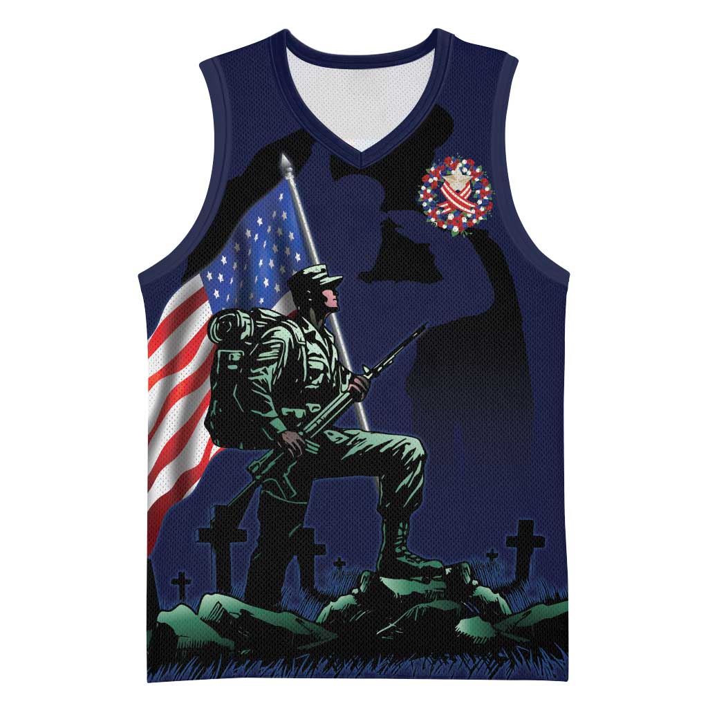 Memorial Day Veteran Remember and Honor Basketball Jersey