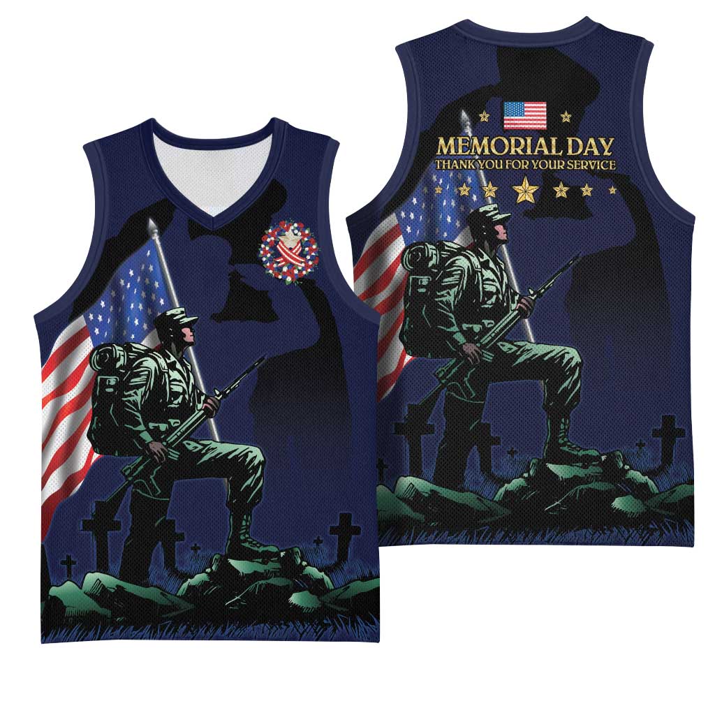 Memorial Day Veteran Remember and Honor Basketball Jersey