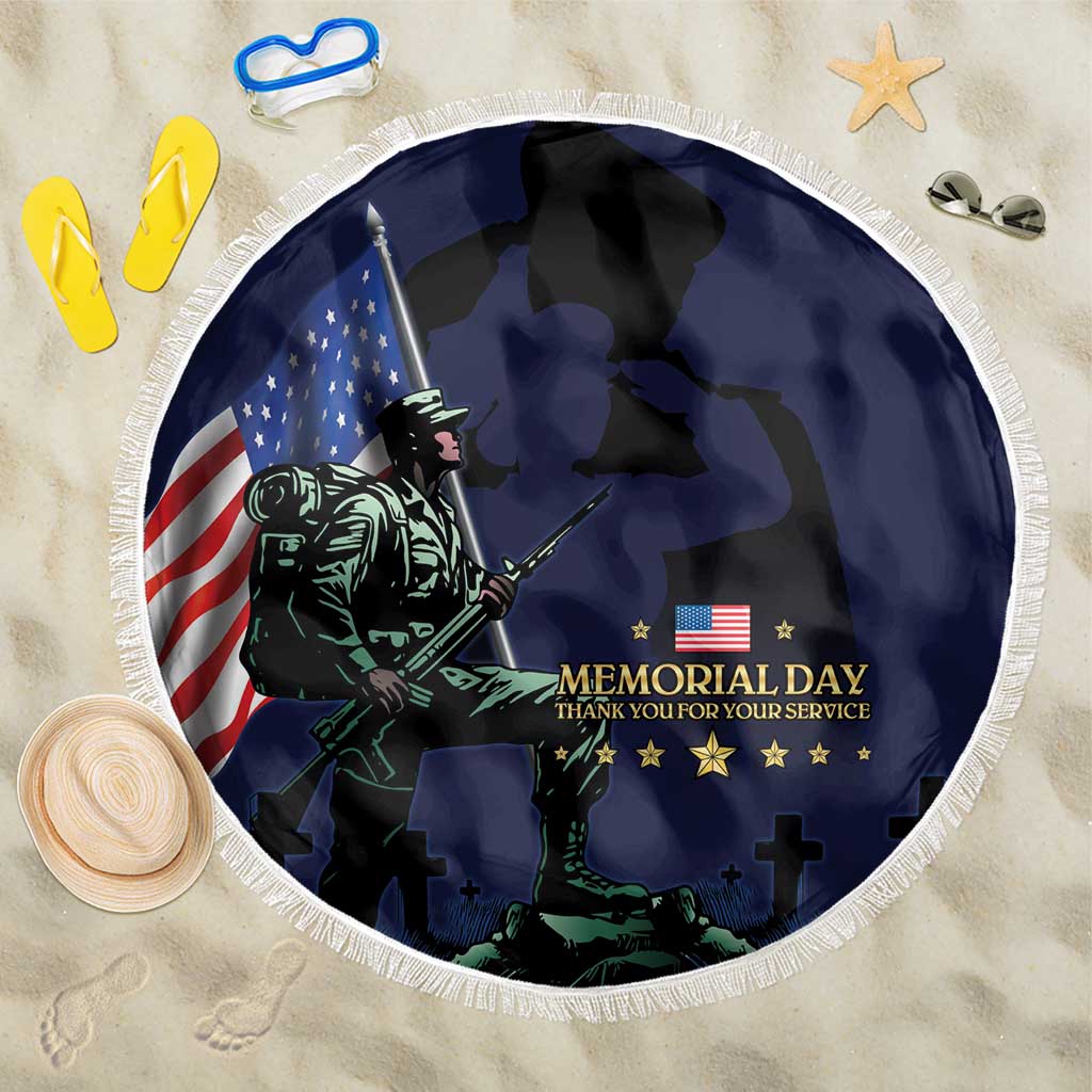 Memorial Day Veteran Remember and Honor Beach Blanket