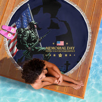 Memorial Day Veteran Remember and Honor Beach Blanket