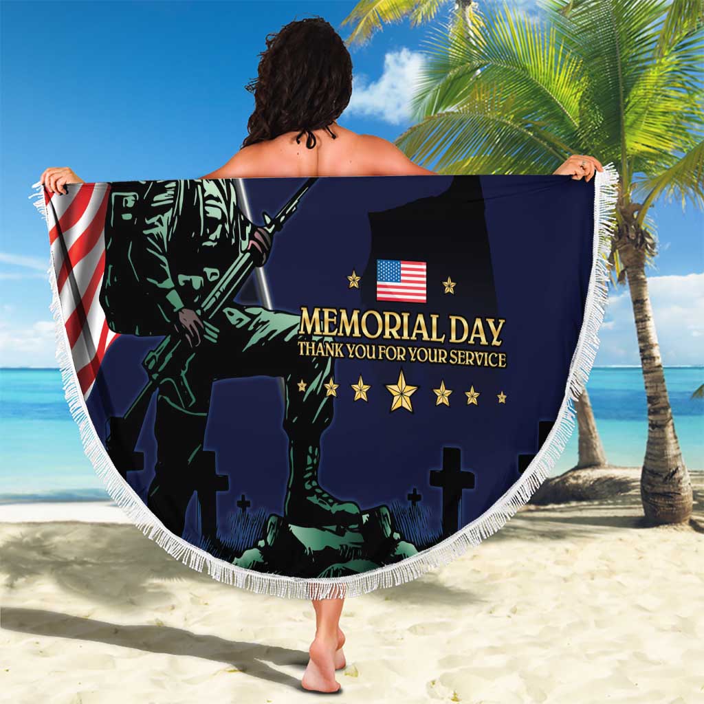 Memorial Day Veteran Remember and Honor Beach Blanket