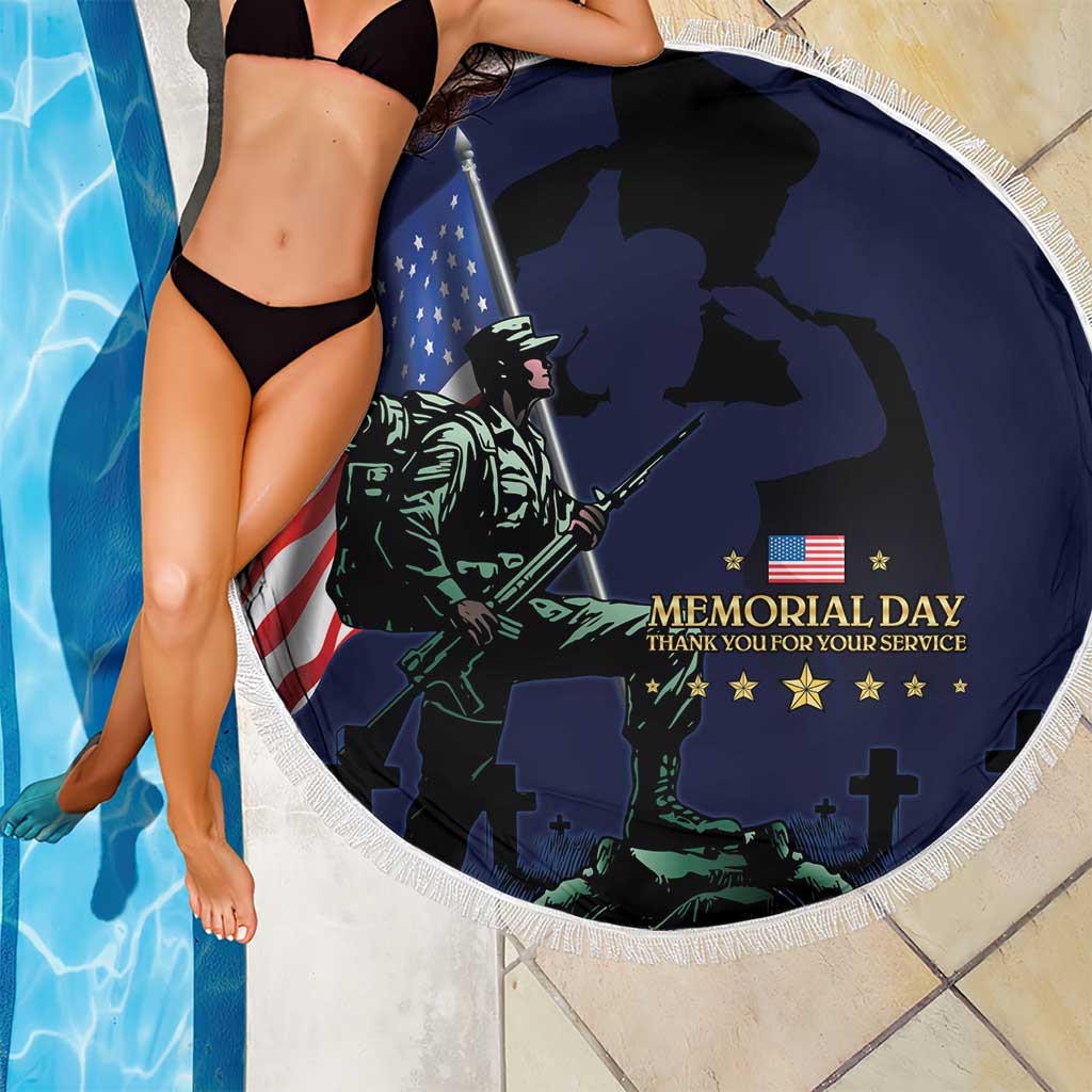 Memorial Day Veteran Remember and Honor Beach Blanket