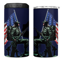 Memorial Day Veteran Remember and Honor 4 in 1 Can Cooler Tumbler
