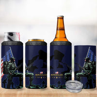 Memorial Day Veteran Remember and Honor 4 in 1 Can Cooler Tumbler
