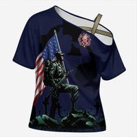 Memorial Day Veteran Remember and Honor Cross Shoulder Shirt