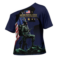 Memorial Day Veteran Remember and Honor Cross Shoulder Shirt