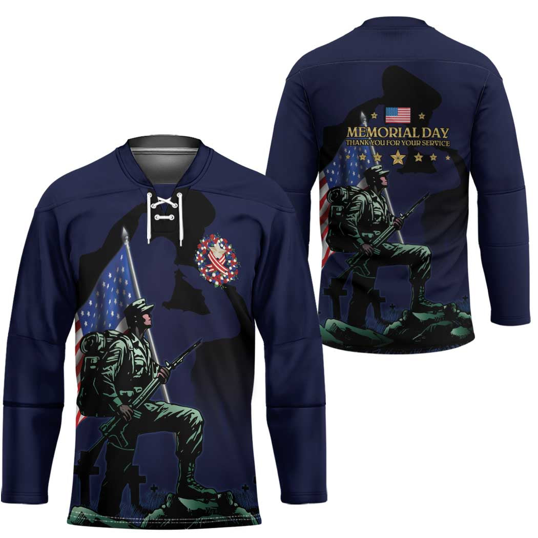 Memorial Day Veteran Remember and Honor Hockey Jersey