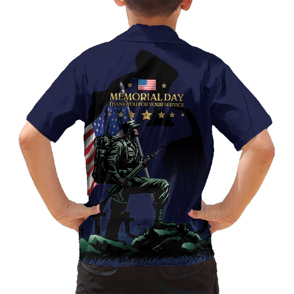 Memorial Day Veteran Remember and Honor Kid Hawaiian Shirt