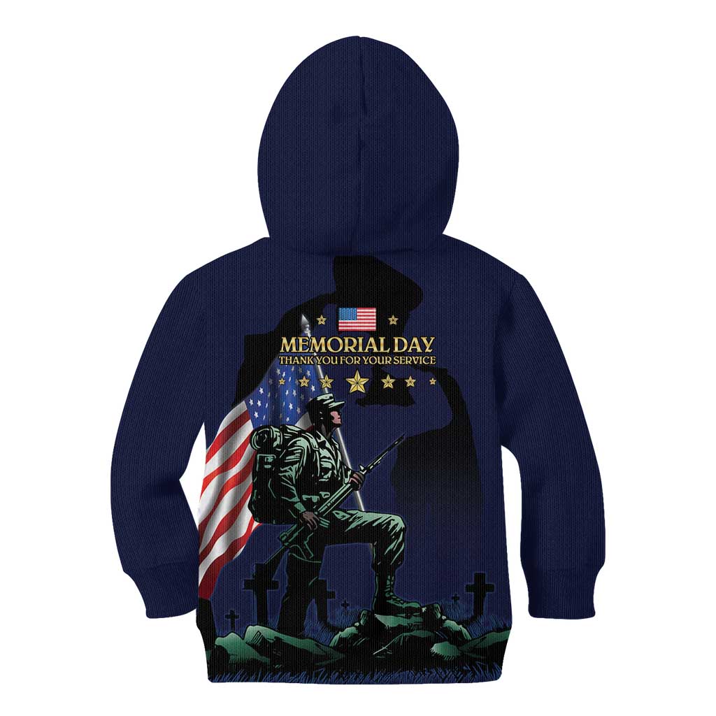 Memorial Day Veteran Remember and Honor Kid Hoodie