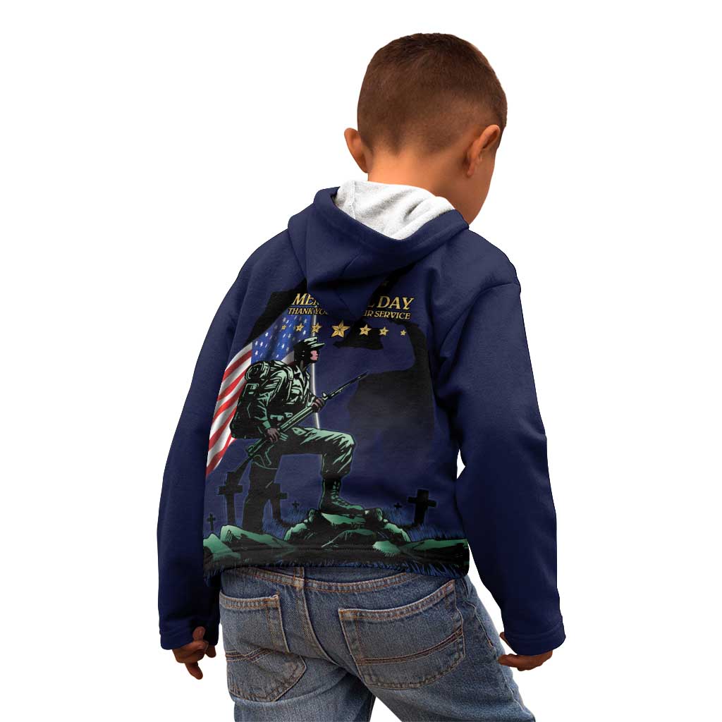 Memorial Day Veteran Remember and Honor Kid Hoodie