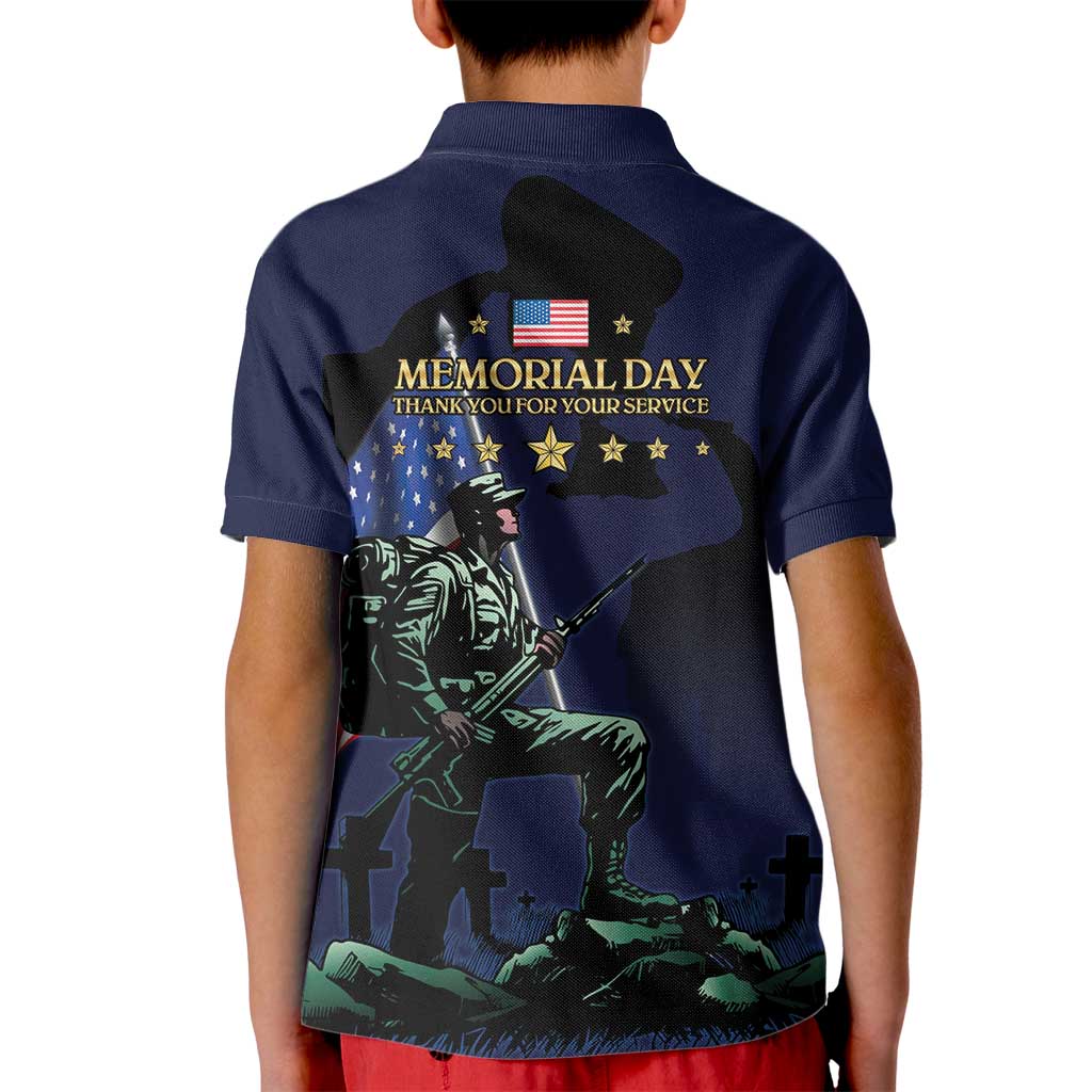 Memorial Day Veteran Remember and Honor Kid Polo Shirt
