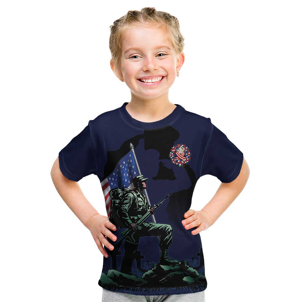 Memorial Day Veteran Remember and Honor Kid T Shirt