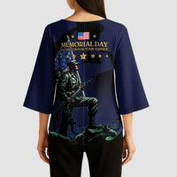 Memorial Day Veteran Remember and Honor Kimono Sleeve Blouse