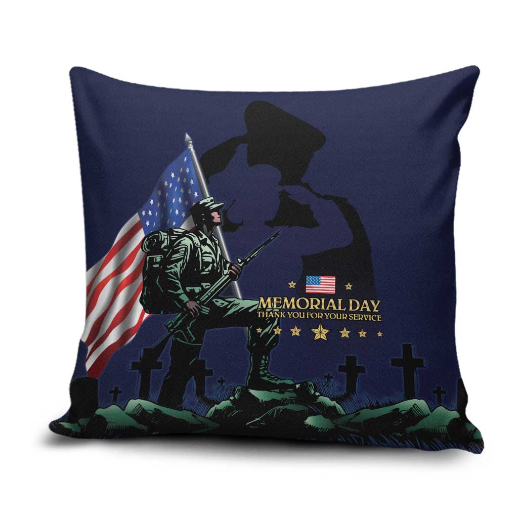 Memorial Day Veteran Remember and Honor Pillow Cover