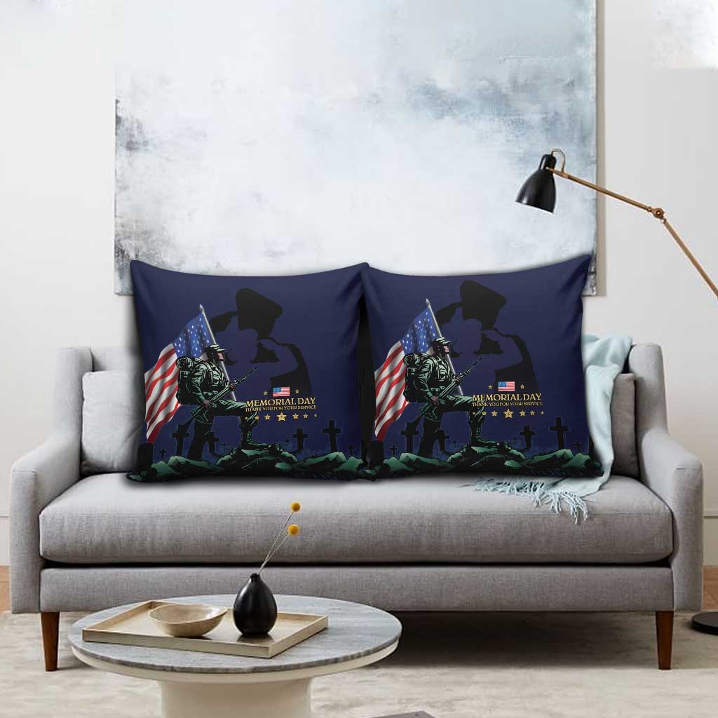 Memorial Day Veteran Remember and Honor Pillow Cover