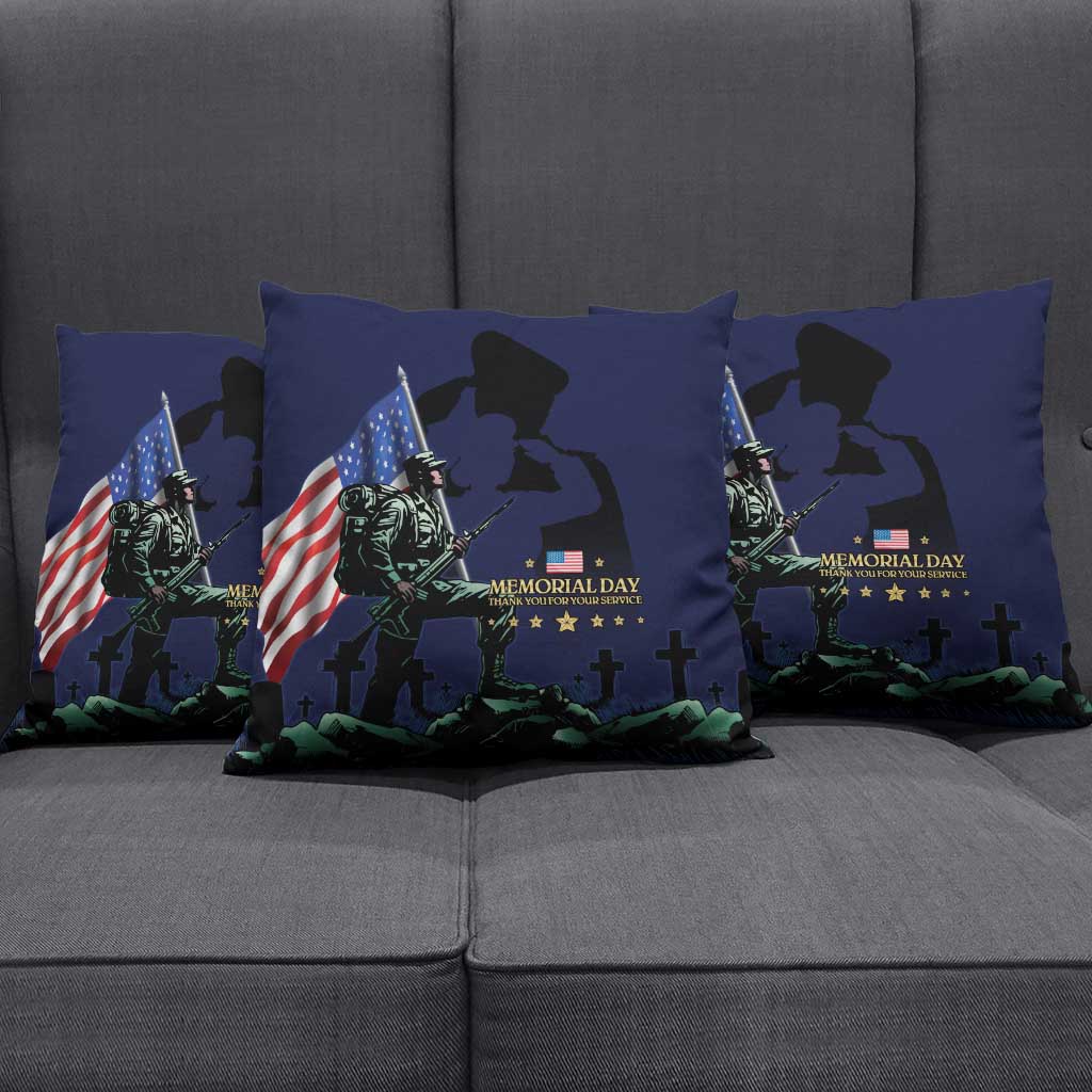 Memorial Day Veteran Remember and Honor Pillow Cover