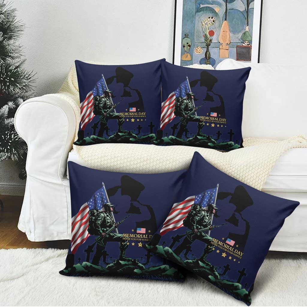 Memorial Day Veteran Remember and Honor Pillow Cover