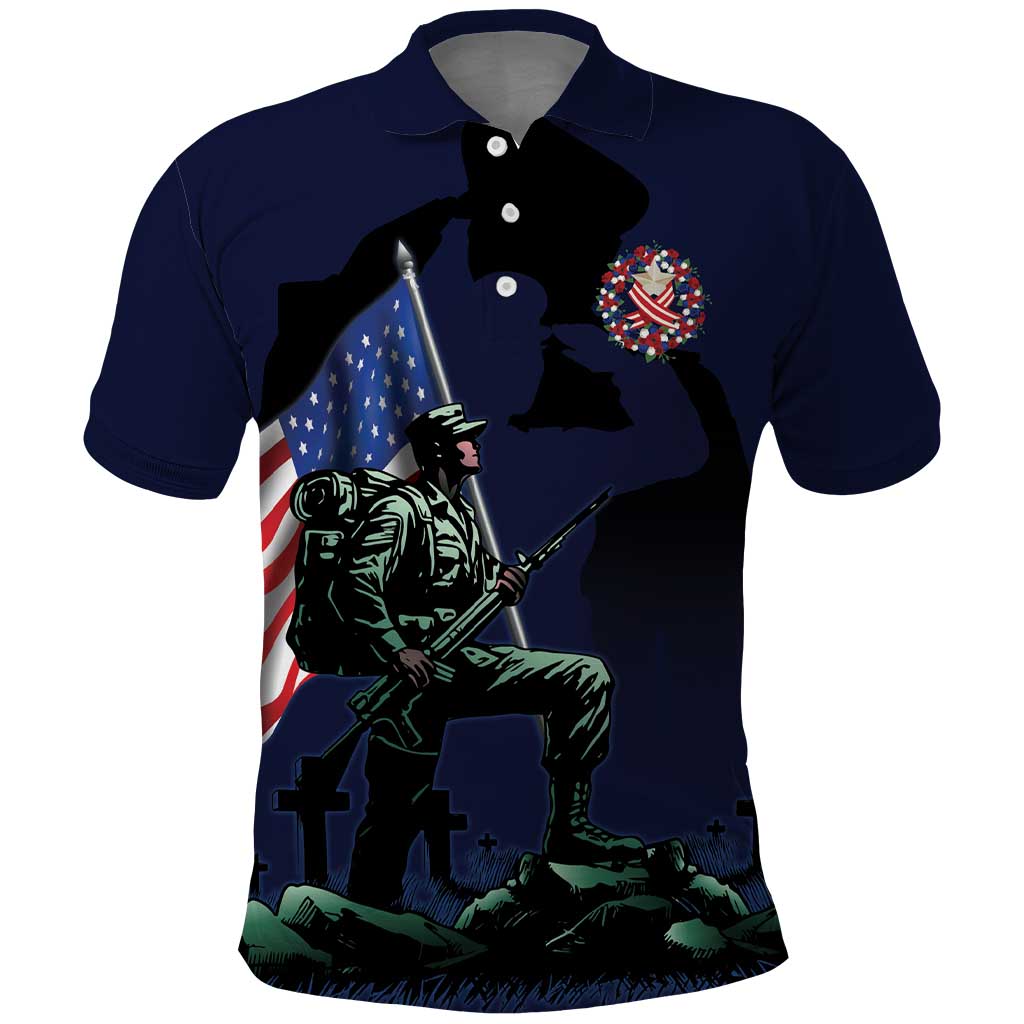 Memorial Day Veteran Remember and Honor Polo Shirt