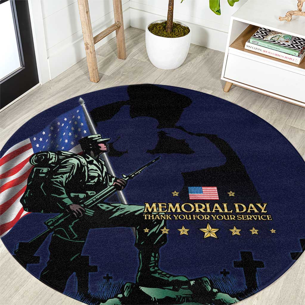 Memorial Day Veteran Remember and Honor Round Carpet
