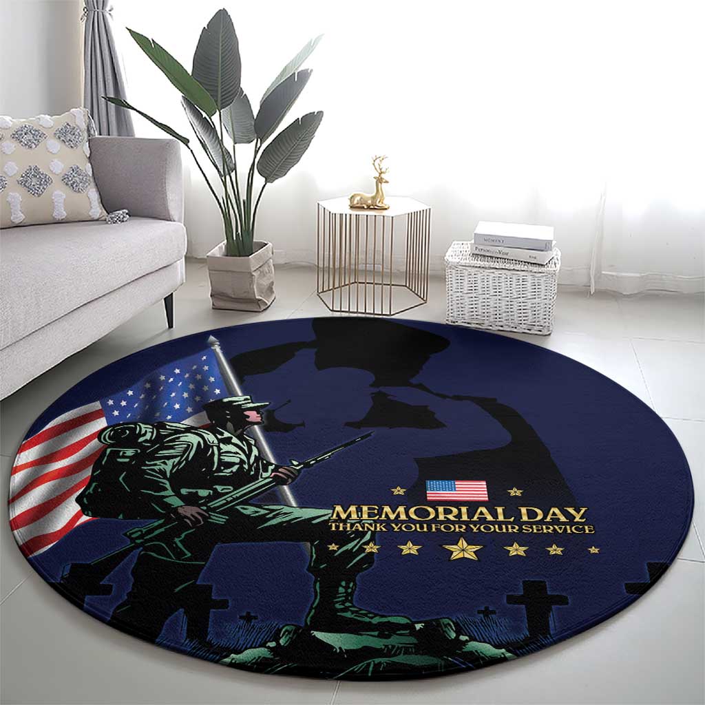 Memorial Day Veteran Remember and Honor Round Carpet