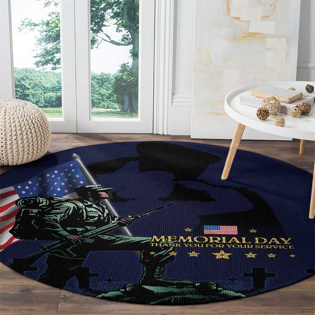 Memorial Day Veteran Remember and Honor Round Carpet