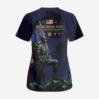 Memorial Day Veteran Remember and Honor Scrub Top