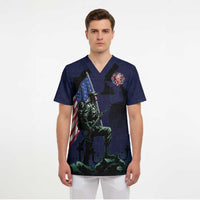 Memorial Day Veteran Remember and Honor Scrub Top