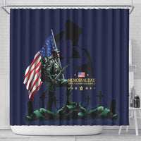 Memorial Day Veteran Remember and Honor Shower Curtain