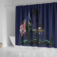 Memorial Day Veteran Remember and Honor Shower Curtain