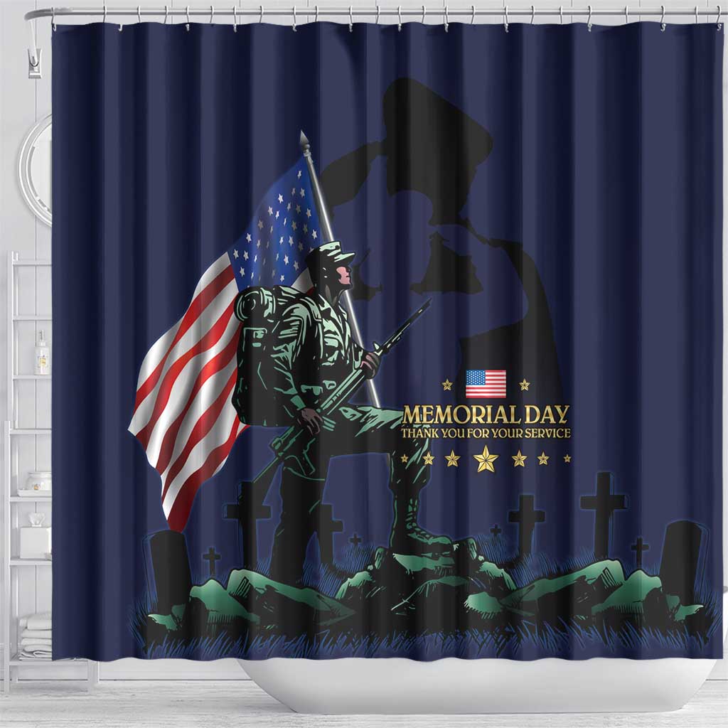 Memorial Day Veteran Remember and Honor Shower Curtain