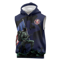 Memorial Day Veteran Remember and Honor Sleeveless Hoodie