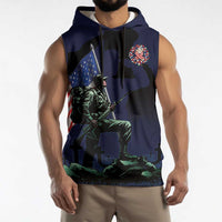 Memorial Day Veteran Remember and Honor Sleeveless Hoodie