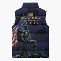 Memorial Day Veteran Remember and Honor Sleeveless Puffer Jacket
