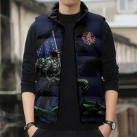 Memorial Day Veteran Remember and Honor Sleeveless Puffer Jacket